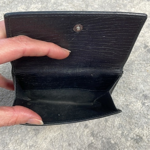 Vintage Gucci Monogram GG Bifold Wallet Black Canvas Metal Clasp Horsebit - Picture 17 of 17